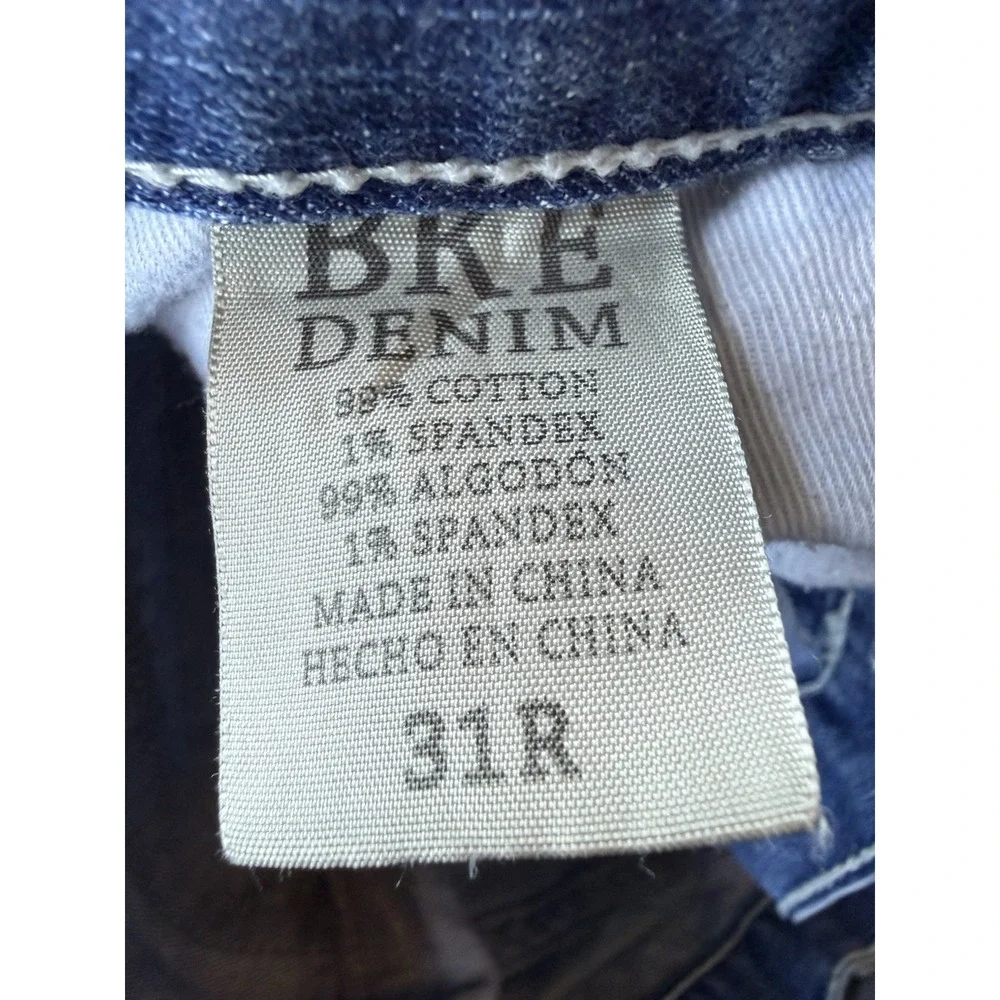 BKE Tyler Straight Jeans 31R Light Wash Distressed Y2K Buckle Denim 32x30